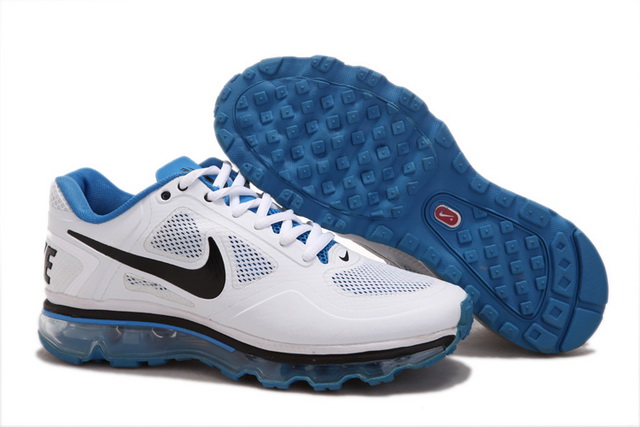 Nike Air Max 2013 Mens White Blue Black Shoes - Click Image to Close